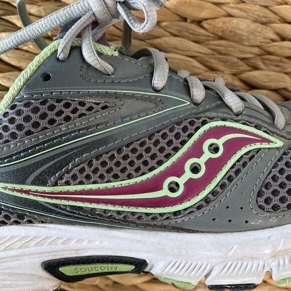 Saucony Cohesion XT-600 Athletic Running Shoes Performance Wear Lime Green Pink - Picture 12 of 12